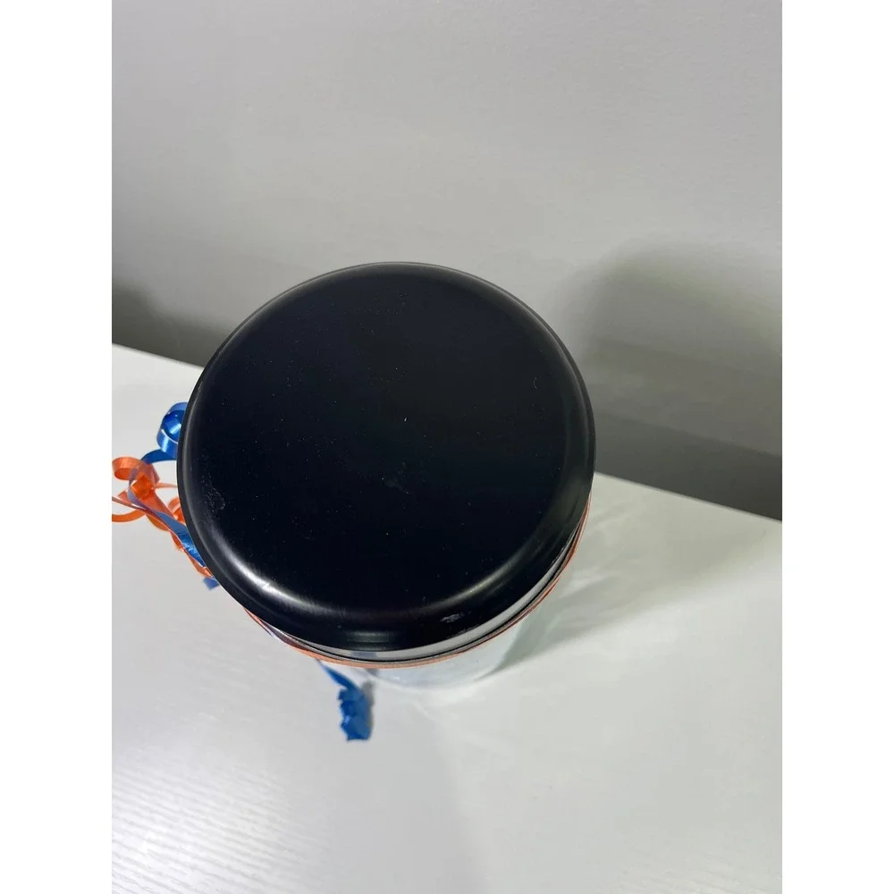 University of Florida UF Gators‎ Glass Canister Jar with Black Lid Blue Orange